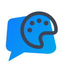 Sprechblasen Icon mit Farbpalette